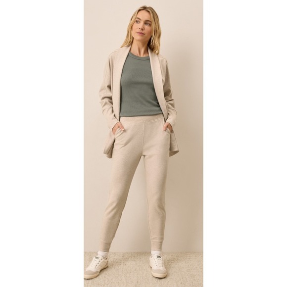 Pact Pants - Pact Women's Airplane Jogger Pants Waffle L Quiet Luxury‎ Organic Cotton